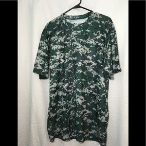 Green and Black Digital Camo Quick Dry Shirt Large